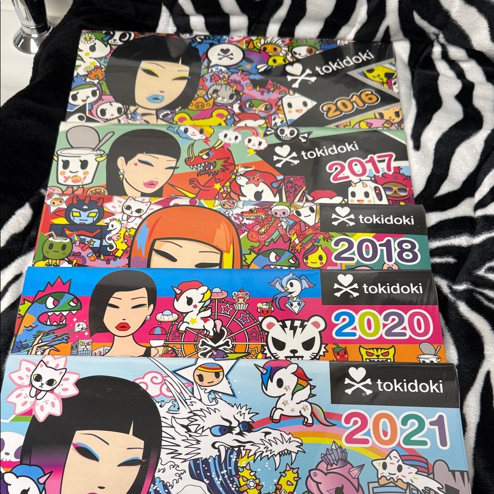 Tokidoki Vibrant Art Calendar Set 2016, 2017, 2018, 2020, 2021 (set of 5)